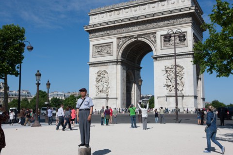 France, Region Ile de France, Paris 8e arrondissement, place charles de gaule place de l'Etoile, Arc de Triomphe, touristes,