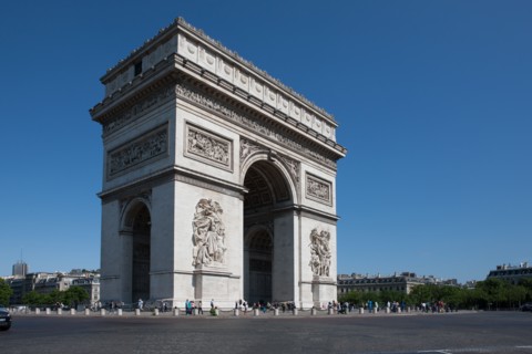 France, Region Ile de France, Paris 8e arrondissement, place charles de gaule place de l'Etoile, Arc de Triomphe, touristes,