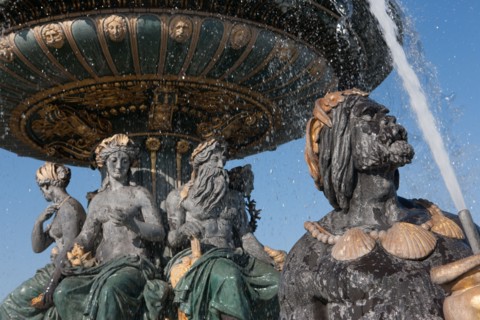 France, Region Ile de France, Paris 8e arrondissement, place de la Concorde, fontaine,