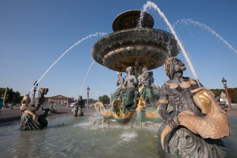 France, Region Ile de France, Paris 8e arrondissement, place de la Concorde, fontaine,