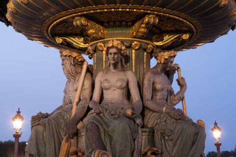 France, Region Ile de France, Paris 8e arrondissement, place de la Concorde, huit, fontaines, obelisque,