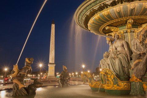 Place de la Concorde, fountains, Paris