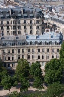 France, Region Ile de France, Paris 8e arrondissement, place Charles de Gaulle, place de l'Etoile, au sommet de l'Arc de Triomphe, panorama