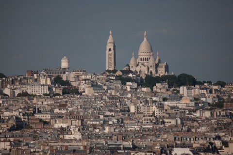 France, Region Ile de France, Paris 8e arrondissement, place Charles de Gaulle, place de l'Etoile, au sommet de l'Arc de Triomphe, panorama,