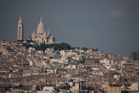France, Region Ile de France, Paris 8e arrondissement, place Charles de Gaulle, place de l'Etoile, au sommet de l'Arc de Triomphe, panorama,