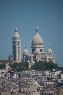 France, Region Ile de France, Paris 18e arrondissement, panorama avec le Sacre Coeur, depuis la terrasse du Printemps, restaurant Deli-Cieux,