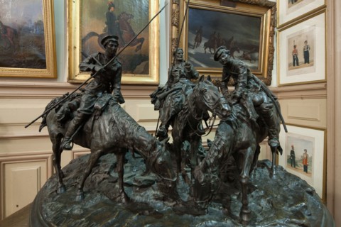 France, Region Ile de France, Hauts de Seine, Courbevoie, 12 bis rue Saint-Guillaume, musee du regiment cosaque de la Garde Imperiale, tsar, Alexandre Bobtikoff, conservateur,