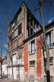 France, Region Ile de France, Hauts de Seine, Rueil-Malmaison, 5 rue Trumeau, ancien sechoir de blanchisserie,