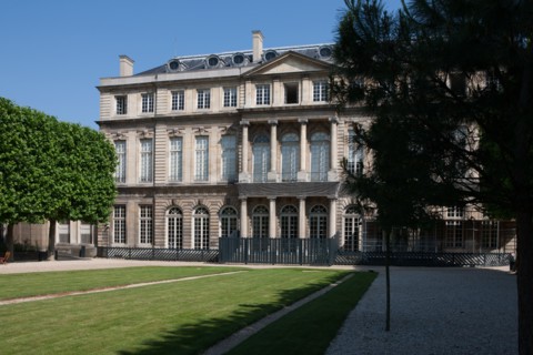France, Region Ile de France, Paris 3e arrondissement, Marais, 60 rue des Archives, Hotel de Rohan, archives, facade sur jardin