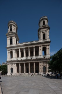 France, Region Ile de France, Paris 6e arrondissement, place Saint-Sulpice, eglise Saint-Sulpice, facade,