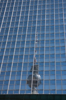 Allemagne (Germany), Berlin, Alexanderplatz, Tour Fernsehturm, tour de television de Berlin Est,