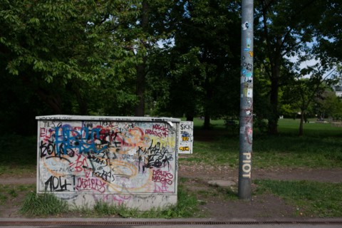 Allemagne (Germany), Berlin, Prenzlauer Berg, Mauer Park, vestiges du Mur de Berlin, jardin public,