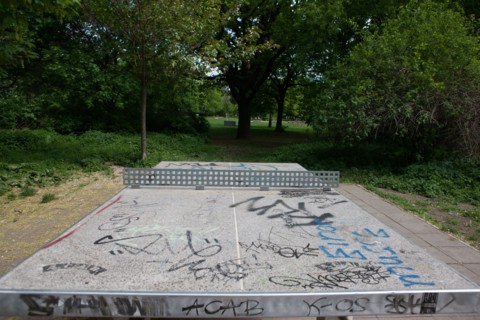 Allemagne (Germany), Berlin, Prenzlauer Berg, Mauer Park, vestiges du Mur de Berlin, jardin public,