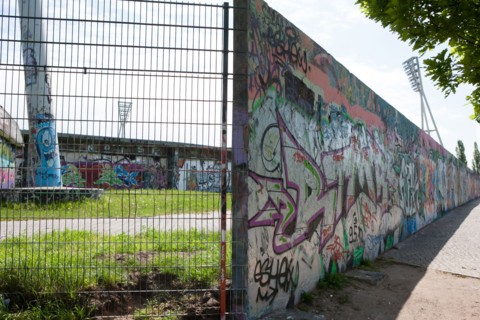 Allemagne (Germany), Berlin, Prenzlauer Berg, Mauer Park, vestiges du Mur de Berlin, jardin public,