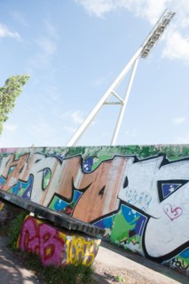 Allemagne (Germany), Berlin, Prenzlauer Berg, Mauer Park, vestiges du Mur de Berlin, jardin public,