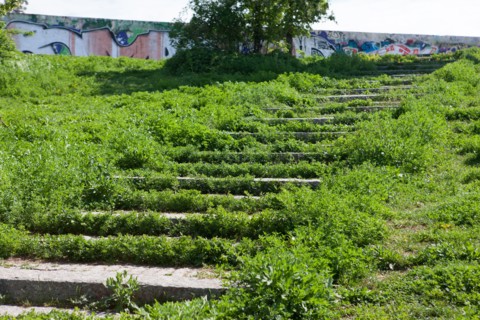 Allemagne (Germany), Berlin, Prenzlauer Berg, Mauer Park, vestiges du Mur de Berlin, jardin public,