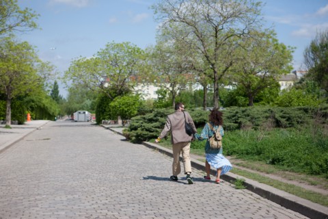 Allemagne (Germany), Berlin, Prenzlauer Berg, Mauer Park, vestiges du Mur de Berlin, jardin public,