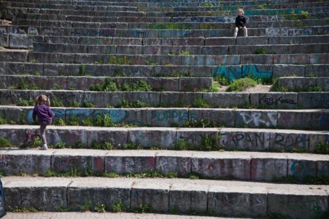 Allemagne (Germany), Berlin, Prenzlauer Berg, Mauer Park, vestiges du Mur de Berlin, jardin public,