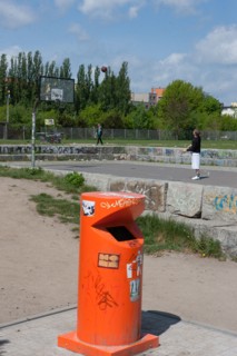 Allemagne (Germany), Berlin, Prenzlauer Berg, Mauer Park, vestiges du Mur de Berlin, jardin public,
