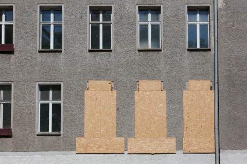 Allemagne (Germany), Berlin, Prenzlauer Berg, immeubles en travaux,