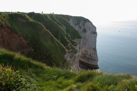 France, region Haute Normandie, Seine Maritime, pays des hautes falaises, Etretat, falaise d'aval,
