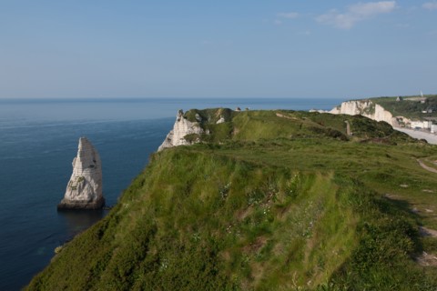 France, region Haute Normandie, Seine Maritime, pays des hautes falaises, Etretat, falaise d'aval,