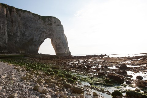 France, region Haute Normandie, Seine Maritime, pays des hautes falaises, Etretat, falaise d'aval,