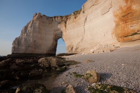 France, region Haute Normandie, Seine Maritime, pays des hautes falaises, Etretat, falaise d'aval,