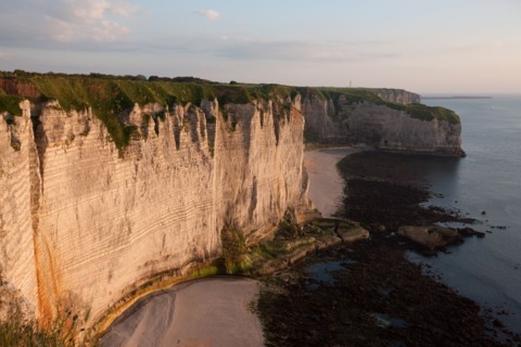France, region Haute Normandie, Seine Maritime, pays des hautes falaises, Etretat, falaise d'aval,