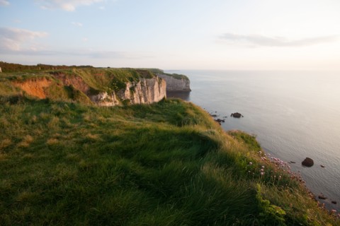 France, region Haute Normandie, Seine Maritime, pays des hautes falaises, Etretat, falaise d'aval,
