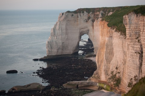 France, region Haute Normandie, Seine Maritime, pays des hautes falaises, Etretat, falaise d'aval,