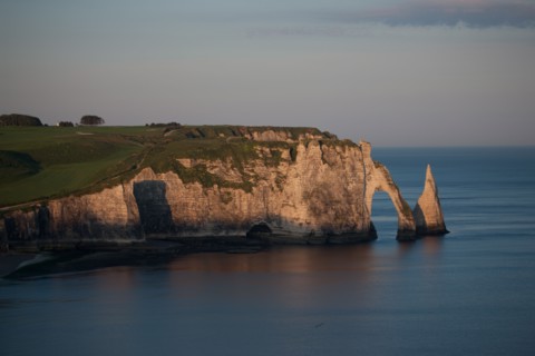 France, region Haute Normandie, Seine Maritime, pays des hautes falaises, Etretat, falaise d'aval,