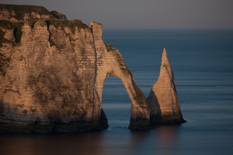 France, region Haute Normandie, Seine Maritime, pays des hautes falaises, Etretat, falaise d'aval,