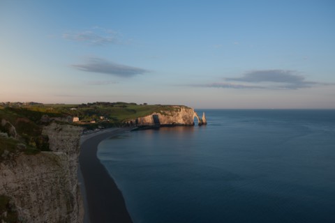 France, region Haute Normandie, Seine Maritime, pays des hautes falaises, Etretat, falaise d'aval,