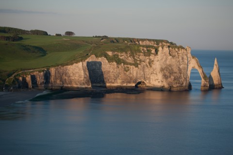 France, region Haute Normandie, Seine Maritime, pays des hautes falaises, Etretat, falaise d'aval,