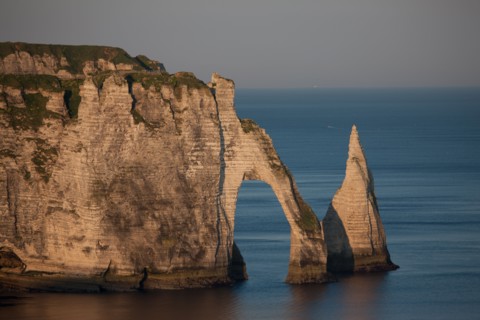 France, region Haute Normandie, Seine Maritime, pays des hautes falaises, Etretat, falaise d'aval,