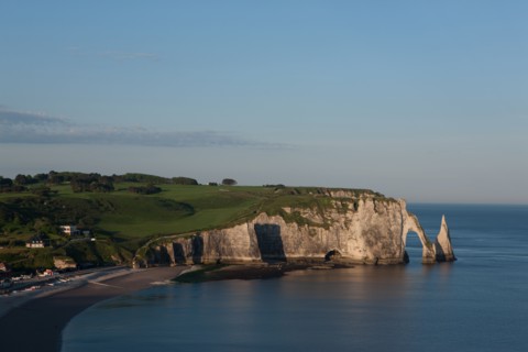 France, region Haute Normandie, Seine Maritime, pays des hautes falaises, Etretat, falaise d'aval,