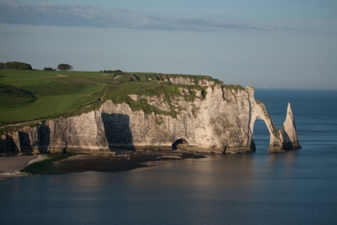 France, region Haute Normandie, Seine Maritime, pays des hautes falaises, Etretat, falaise d'aval,