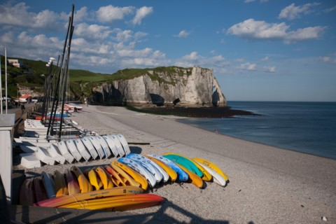 France, region Haute Normandie, Seine Maritime, pays des hautes falaises, Etretat, falaise d'aval,