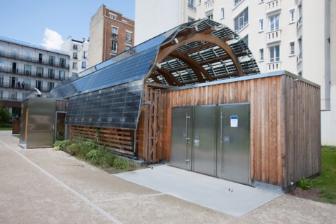 France, Ile de France, Hauts-de-Seine, ville de Clichy-la-Garenne, rue des Cailloux, parc Marcel Bich, production d'energie solaire,
Copyright notice: CRT PIdF