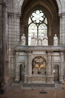 France, Ile de France, Seine Saint Denis, basilique de Saint-Denis, necropole des rois de France, choeur, tombeau de Francois 1er et Claude de France.