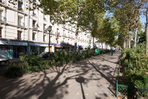 France, Ile de France, Paris 10e arrondissement, boulevard de la Villette, Belleville, promenade centrale,