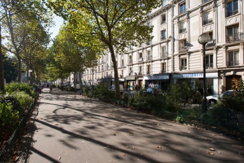 France, Ile de France, Paris 10e arrondissement, boulevard de la Villette, Belleville, promenade centrale,