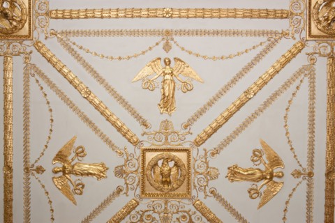 France, Ile de France, Paris 7e arrondissement, 78 rue de Lille, Hotel de Beauharnais, residence de l'ambassadeur d'Allemagne, hotel particulier, salon des quatre saisons, plafond,