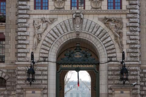 France, Ile de France, Paris 4e arrondissement, boulevard Henri IV, caserne des Celestins, Garde Republicaine,