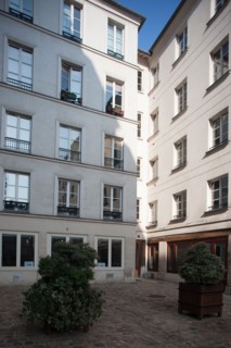 France, Ile de France, Paris 11e arrondissement, 5 rue de Charonne, Cour Saint Joseph, anciens ateliers,