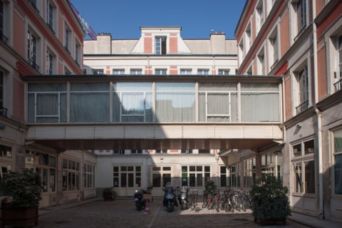 France, Ile de France, Paris 11e arrondissement, 5 rue de Charonne, Cour Saint Joseph, anciens ateliers,