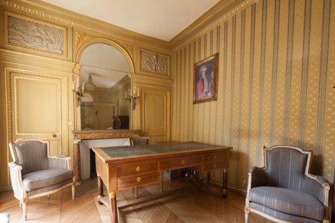 France, Ile de France, Paris 7e arrondissement, 73 rue de Grenelle, Hotel de Gallifet, Centre Culturel Italien, cabinet de travail de Talleyrand, decor,