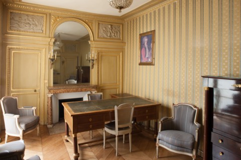 France, Ile de France, Paris 7e arrondissement, 73 rue de Grenelle, Hotel de Gallifet, Centre Culturel Italien, cabinet de travail de Talleyrand, decor,