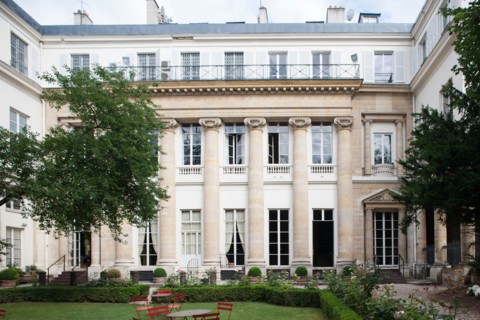 France, Ile de France, Paris 7e arrondissement, 73 rue de Grenelle, Hotel de Gallifet, Centre Culturel Italien, facade sur jardin,